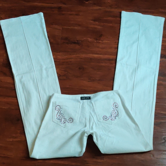 X- IT Long Flare White Jeans - Picture 3 of 8